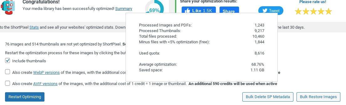 image file compression saved 1.11 GB