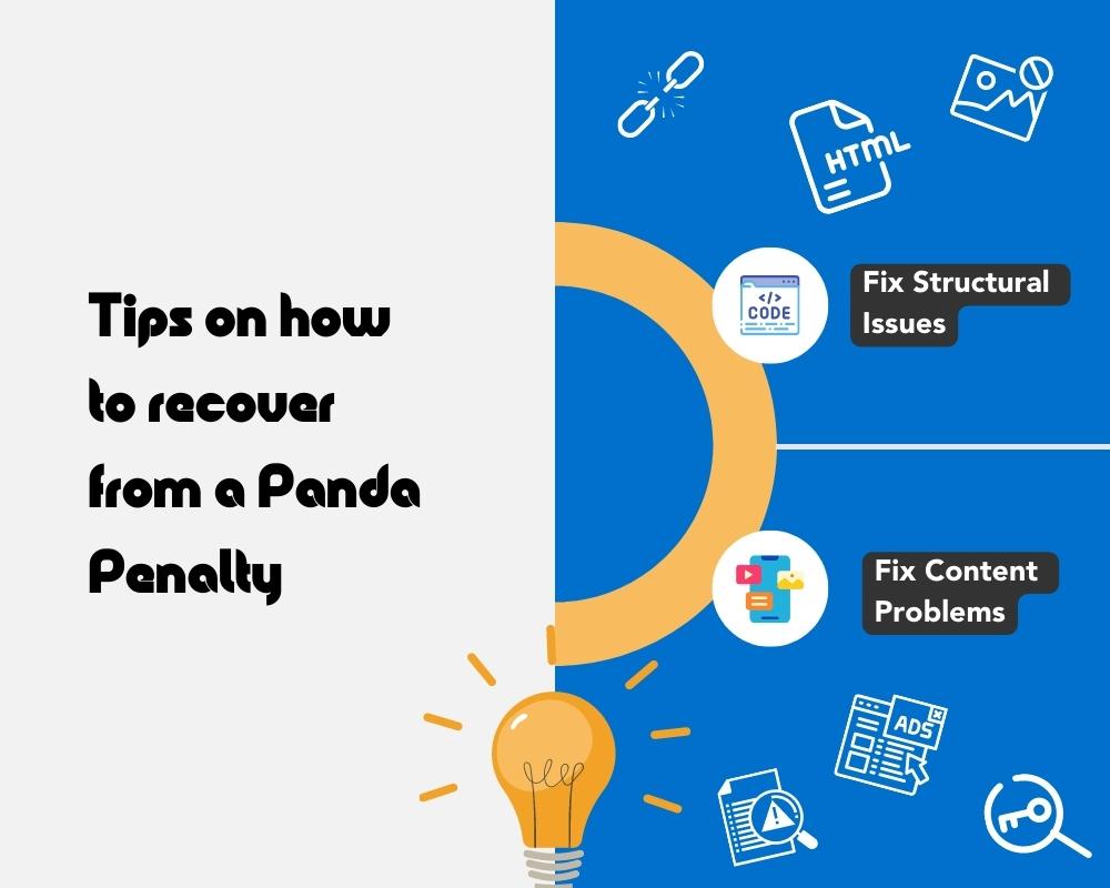 Fix structural issues and content problems to recover from a Panda penalty.