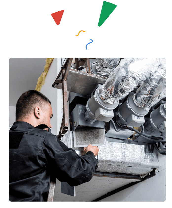 HVAC Tech at work
