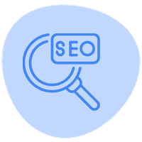 SEO magnifying glass icon