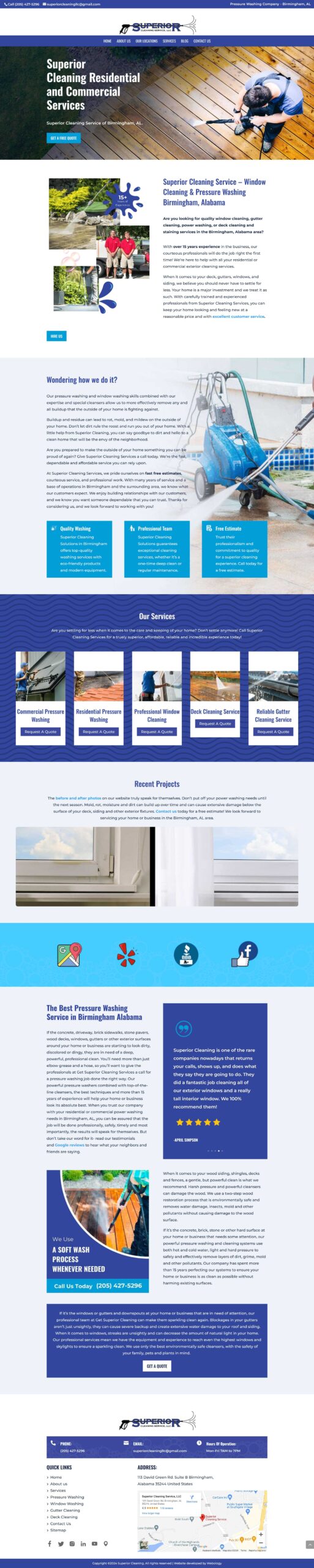 Cleaning Company Website Example