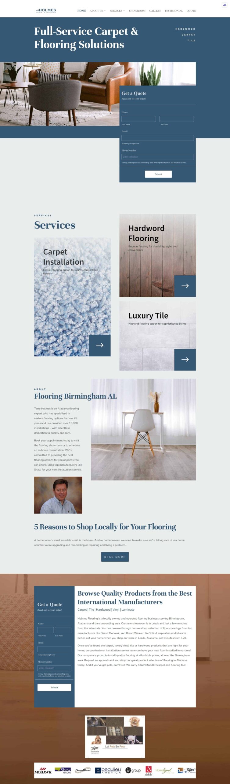 Flooring Website Example