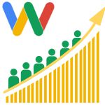 an upward moving bar chart representing organic traffic