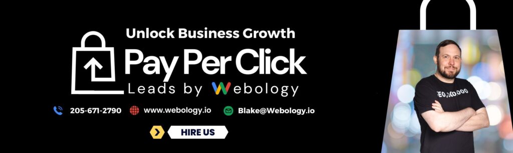 Webology's PPC Services offer banner